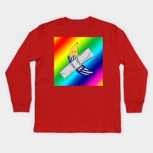 banana in pj stylish pride wall Kids Long Sleeve T-Shirt